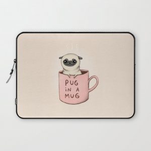 Pug in a Mug Computer Cover by Sophie Corrigan - Laptop Sleeve - 13"