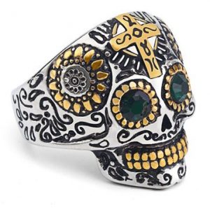 Punk Skull Cross Ring