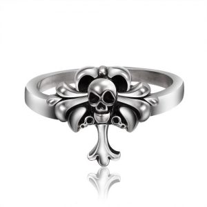 Punk Style Pirate Design Skull Cross Men's Cool Ring