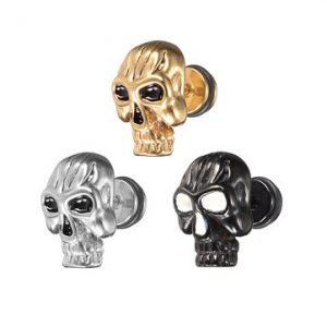 Punk Style Skull Cool Titanium Steel 1 Pcs Earring