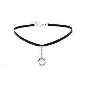 Punk Women's Necklace Circle Pendant Cotton Necklace