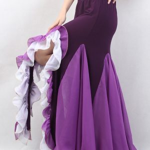 Purple Chiffon Belly Dance Costume For Halloween