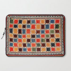 Qashqa'i Fars Southwest Persian Kilim Print Computer Cover by Vicky Brago-MitchellA(r) - Laptop Sleeve - 15"