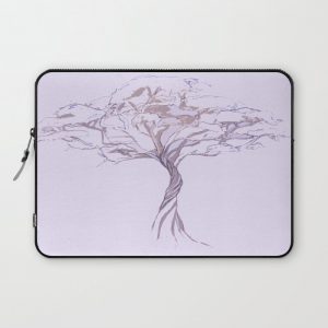 Quiet Acacia Zen Tree , Earthy African Bonsai Peace Lavendar Purple Computer Cover by Amanda Irene - Laptop Sleeve - 13"