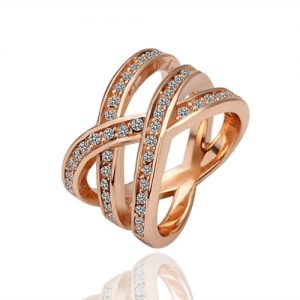 R001-8 WholesaleHigh QualityNickle Free AntiallergicNew Fashion Jewelry 18K Real Gold PlatedRing For Women Free Shipping