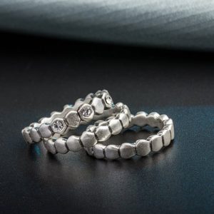 ROXI 3Pcs Fashion Silver Plated Austrian Crystal Stackable Band Ring Women Bride Wedding Engagement Jewelry Accessory