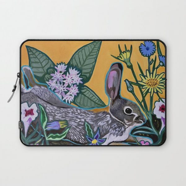 Rabbit Kickin' Back Computer Cover by WrenDreams - Laptop Sleeve - 13"