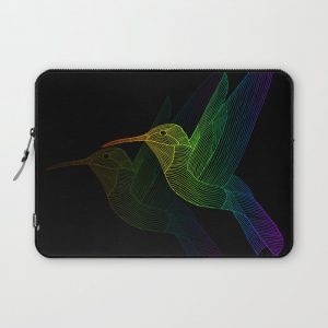 Rainbow Hummingbird Computer Cover by JNPDesign999 - Laptop Sleeve - 13"