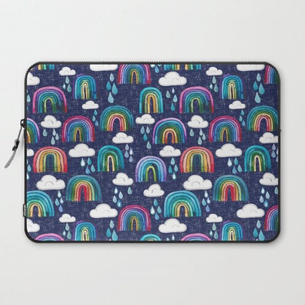 Rainbows & Raindrops Computer Cover by Ella Salomea Randall - Laptop Sleeve - 15"