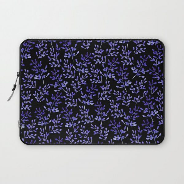 Ramitas blue & black Computer Cover by Anis Illustration @anisillustration - Laptop Sleeve - 13"