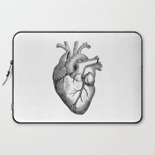 Real Anatomical Human Heart Drawing Computer Cover by FunnyImages - Laptop Sleeve - 15"