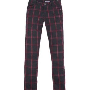 Red Checkered Vintage Straight Leg Pants