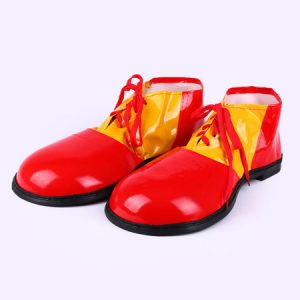 Red Clown Shoes Carnival Funny Costume Two Tone Fancy Costume Footwear Strappy Holidays Costumes Halloween