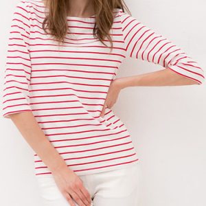 Red Crew Neck Casual T-Shirt