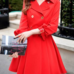 Red Formal Solid Midi Dress