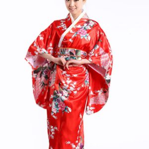 Red Peacock Women's Kimono Costumes