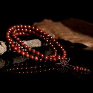 Red Sandalwood Buddhist Bead Mala Bracelet