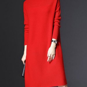 Red Shift Long Sleeve Sweater Dress