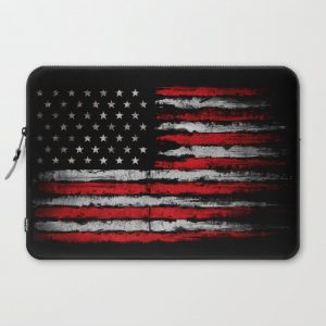 Red & white Grunge American flag Computer Cover by Mydream - Laptop Sleeve - 15"