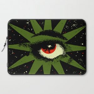 Red and Green All Seeing Cosmic Eye Computer Cover by Corinne Elyse - Laptop Sleeve - 15"