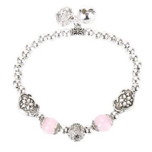 Retro Bracelet New Alloy Crystal Bell Security Lock Women Bracelet