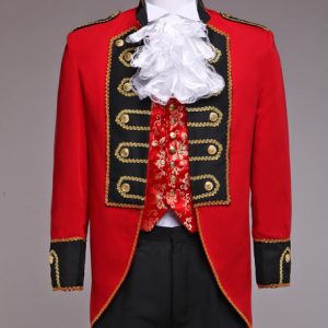 Retro Prince Costume Men's Red European Vintage Royal Costume Outfit Halloween