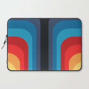 Retro Rainbow 01 Computer Cover by AlphaOmega - Laptop Sleeve - 15"