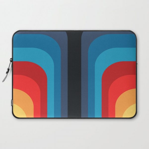 Retro Rainbow 01 Computer Cover by AlphaOmega - Laptop Sleeve - 15"