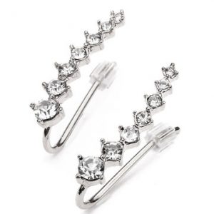 Rhinestone Crystal Ear Cuff Earrings