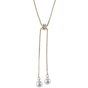 Rhinestone Pearl Synthetic Materials Round Necklace