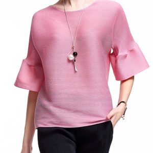 RibbeCasual H-line Polyester Long Sleeved Top