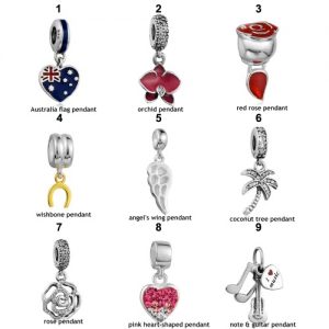 Romacci New Fashion Charms Women S925 Silver Pendant for Handmade Bead Bracelets Chain Gift