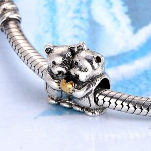 Romacci S925 Sterling Silver Cute Owl Animal Charm European Fashion Bead for 3mm Snake Chain Bracelet Bangle Necklace DIY Women Jewelry Accessory