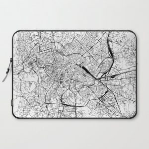 Rome White Map Computer Cover by multipliCITY - Laptop Sleeve - 15"