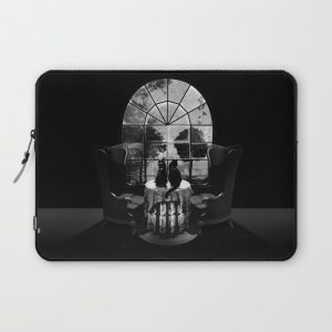 Room Skull B&W Computer Cover by Ali GULEC - Laptop Sleeve - 13"