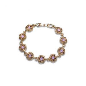 Rose Flower Rhinestone Crystal Bracelet