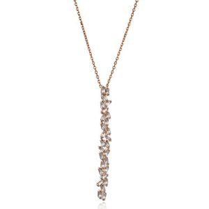 Rose Gold 925 Sterling Silver Geometry Zircon Necklace