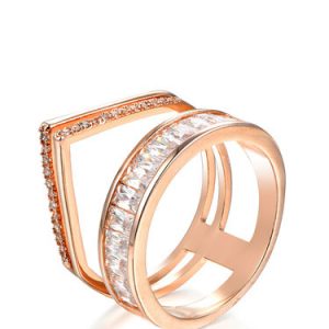 Rose Gold 925 Sterling Silver Round Ring