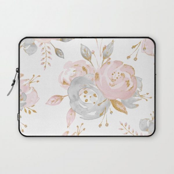 Roses Gold Glitter Pink by Nature Magick Computer Cover by Nature Magick - Laptop Sleeve - 13"