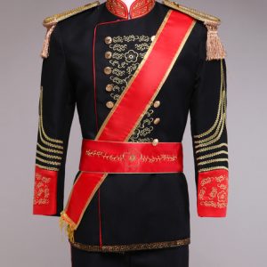 Royal Retro Costume Men's Black European Vintage Prince Charming Costume Outfit Halloween