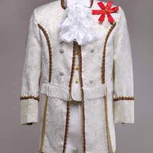 Royal Retro Costume Men's White European Vintage Prince Charming Costume Outfit Halloween