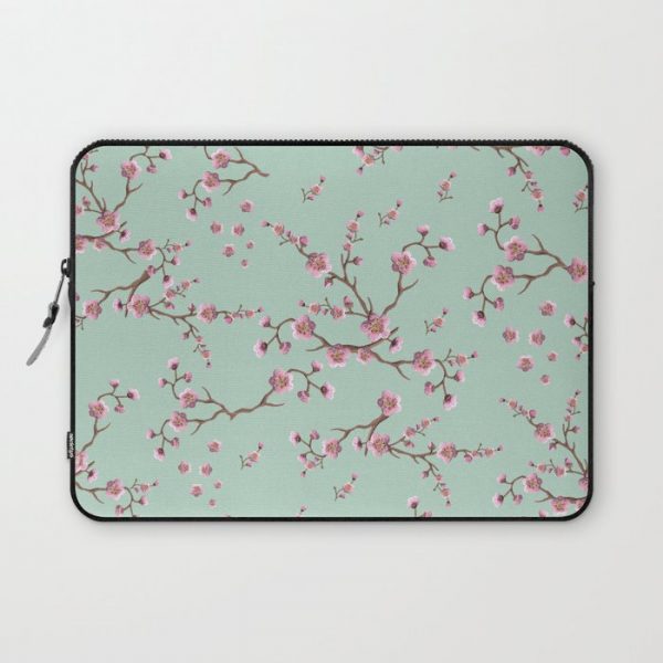 SAKURA - PRETTY MINT Computer Cover by Monika Strigel - Laptop Sleeve - 13"