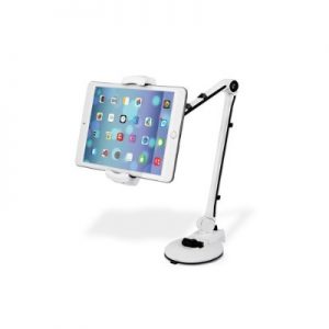 SIIG CE-MT1X12-S1 Full Motion Easy-Adjust Universal Tablet Mount - Desk mount for tablet - white - screen size: 7-12