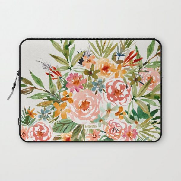 SMELLS LIKE LOVE IN ALL FORMS Floral Computer Cover by BARBARIAN // Barbra Ignatiev - Laptop Sleeve - 13"