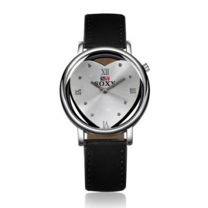 SOXY Women Watch Hollow Alloy Heart Leather Simple Watch