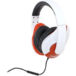 SYBA Multimedia Oblanc Shell (White/Red) Stereo Headphone w/In-line Mi