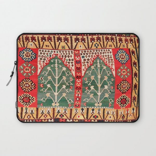 Saf Gumushane Northeast Anatolian Kilim Print Computer Cover by Vicky Brago-MitchellA(r) - Laptop Sleeve - 13"