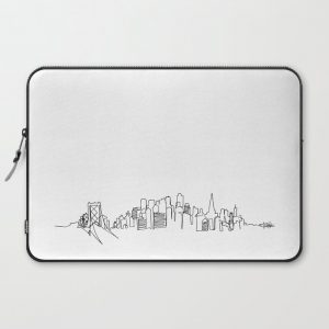 San Francisco Skyline Drawing Computer Cover by Emily DeSantis - Laptop Sleeve - 15"