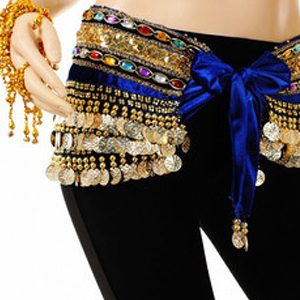 Scarf Belly Dance Costume Yellow Lint Beads Bollywood Dance Accessories