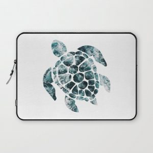 Sea Turtle - Turquoise Ocean Waves Computer Cover by Gypsy Queen - Laptop Sleeve - 13"